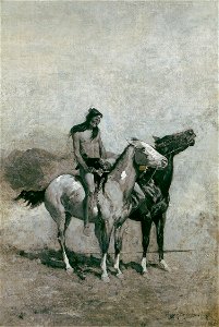Frederic Remington - The Fire-Eater Slung His Victim Across His Pony - 1982.789 - Art Institute of Chicago