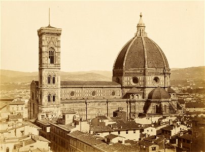 Fratelli Alinari Duomo Firenze c1860s. Free illustration for personal and commercial use.