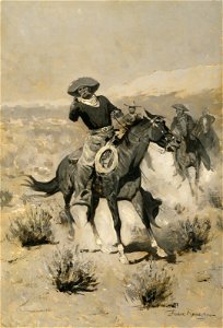 Frederic Remington - Days on the Range (Hands Up) - 43.48 - Museum of Fine Arts