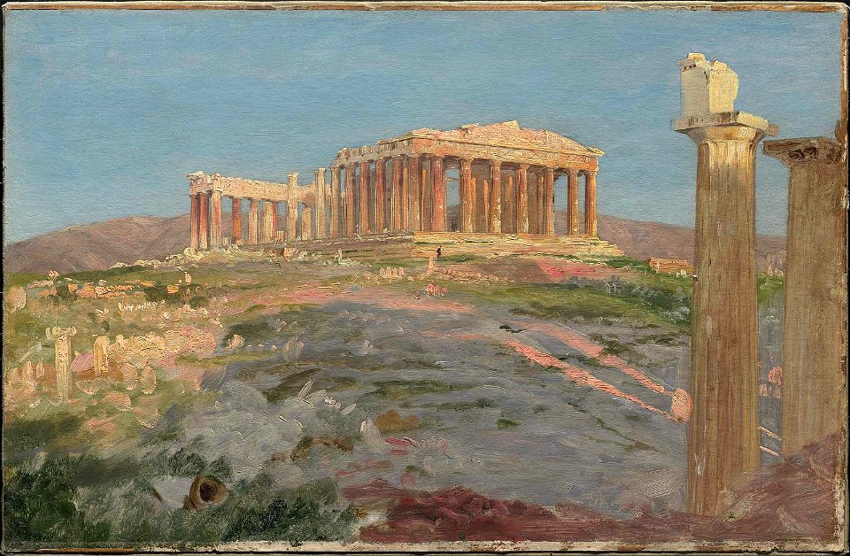 Frederic Edwin Church - Study for The Parthenon - 2008.48 - Museum of Fine Arts