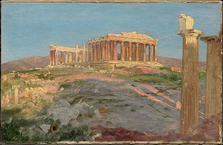 Frederic Edwin Church - Study for The Parthenon - 2008.48 - Museum of Fine Arts