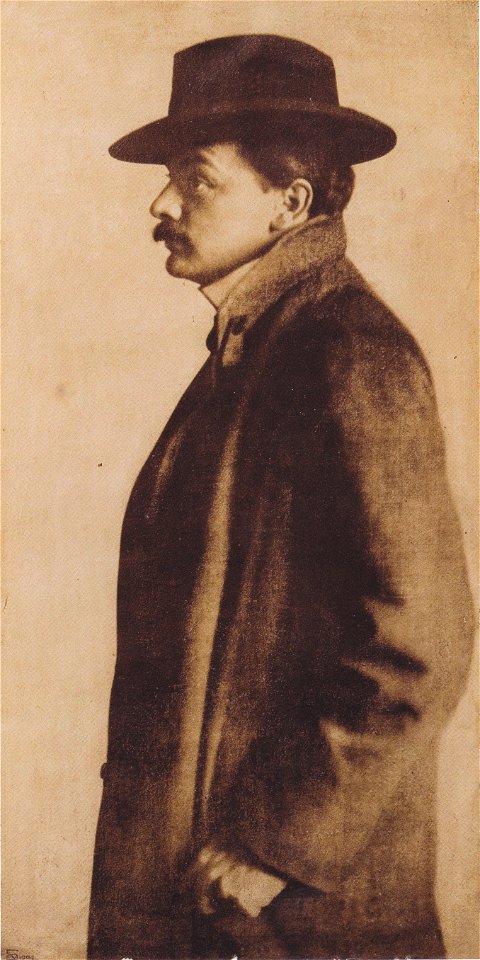Friedrich Victor Spitzer - Portrait Kolo Moser mit Hut - 1904