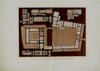 Friedrich Frick, Schloss Marienburg in Preussen, Tafel IV, Grundriss altes und mittleres Schloss