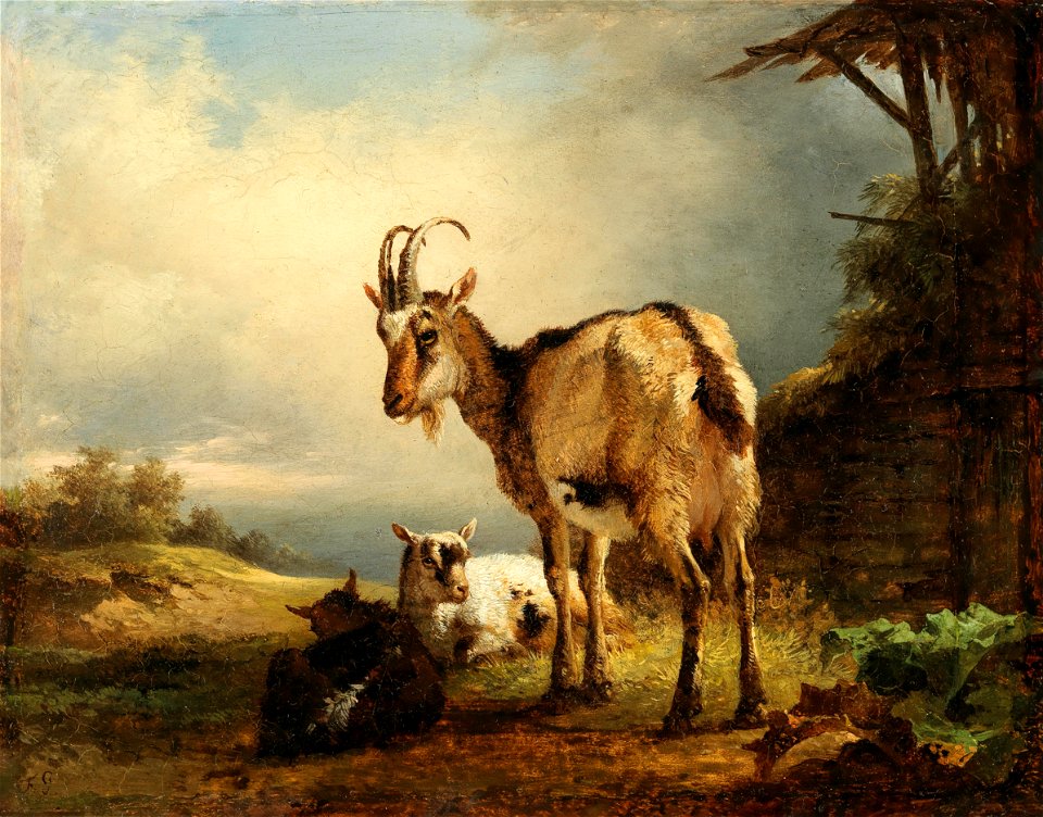 Friedrich Gauermann Ziege mit zwei Zicklein