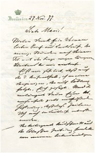 Friedrich Karl von Preußen an Tochter Marie 1877-11-27