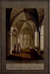 Friedrich Frick, Schloss Marienburg in Preussen, Tafel XIV (Detail), Korridor in der ersten Keller-Etage