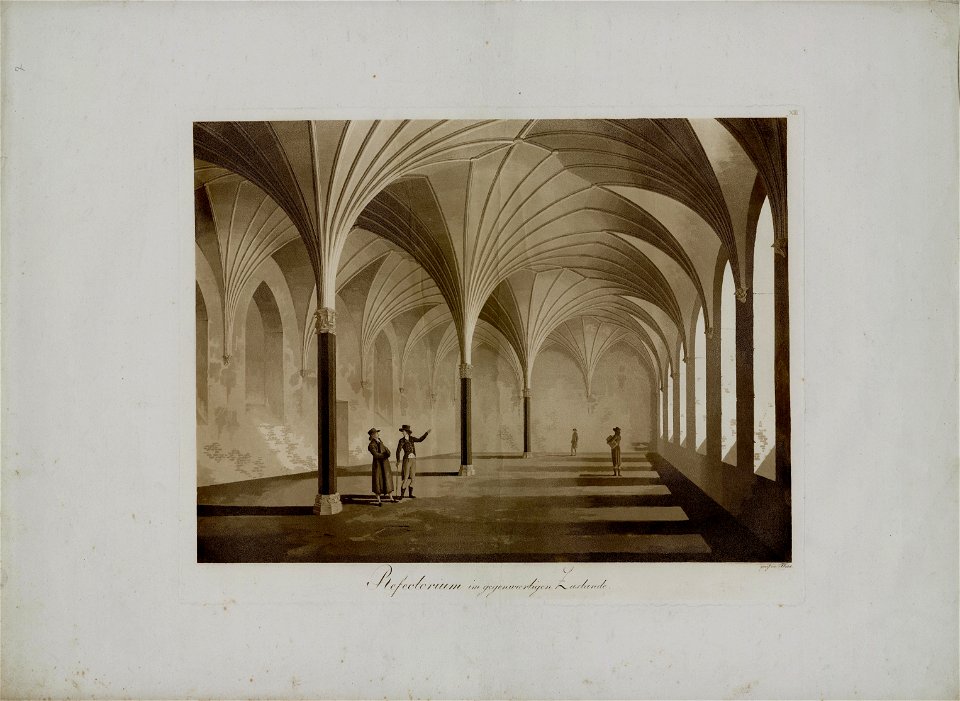 Friedrich Frick, Schloss Marienburg in Preussen, Tafel XIII, Prefectorium im gegenwärtigen Zustande