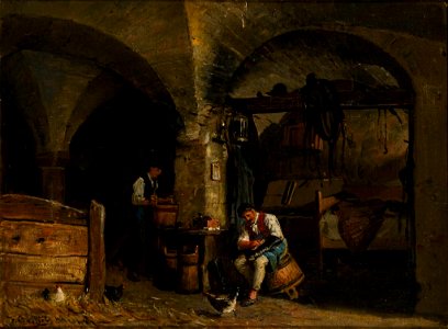 Friedrich Ortlieb Im Pferdestall