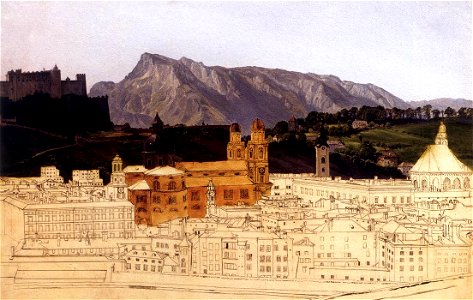 Friedrich Loos - The Rudolfskai in Salzburg - WGA13448