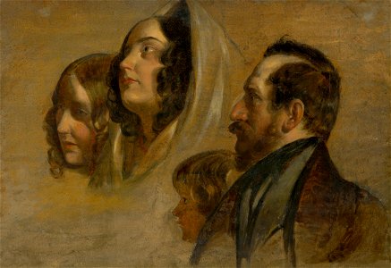 Friedrich von Amerling - Gróf Majláth s rodinou (štúdia) - O 506 - Slovak National Gallery