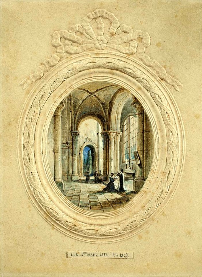 Friedrich Wilhelm Kloss Kircheninterieur 1853