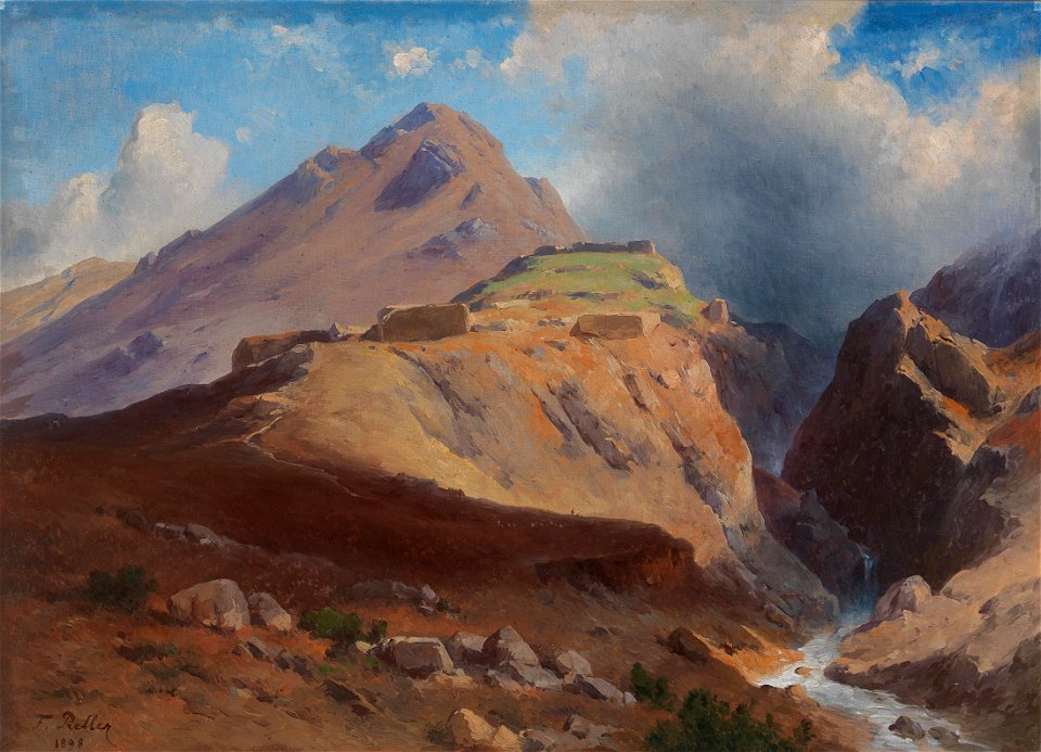Friedrich Preller jr Felsenlandschaft Mykene 1898