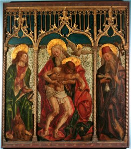 Friedrich Pacher - Hl. Dreifaltigkeit zwischen den hll. Markus und Antonius Eremita - 4880 - Kunsthistorisches Museum