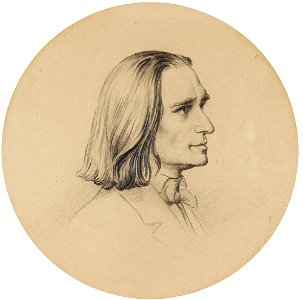Friedrich Preller d.Ä. - Porträt des Franz Liszt