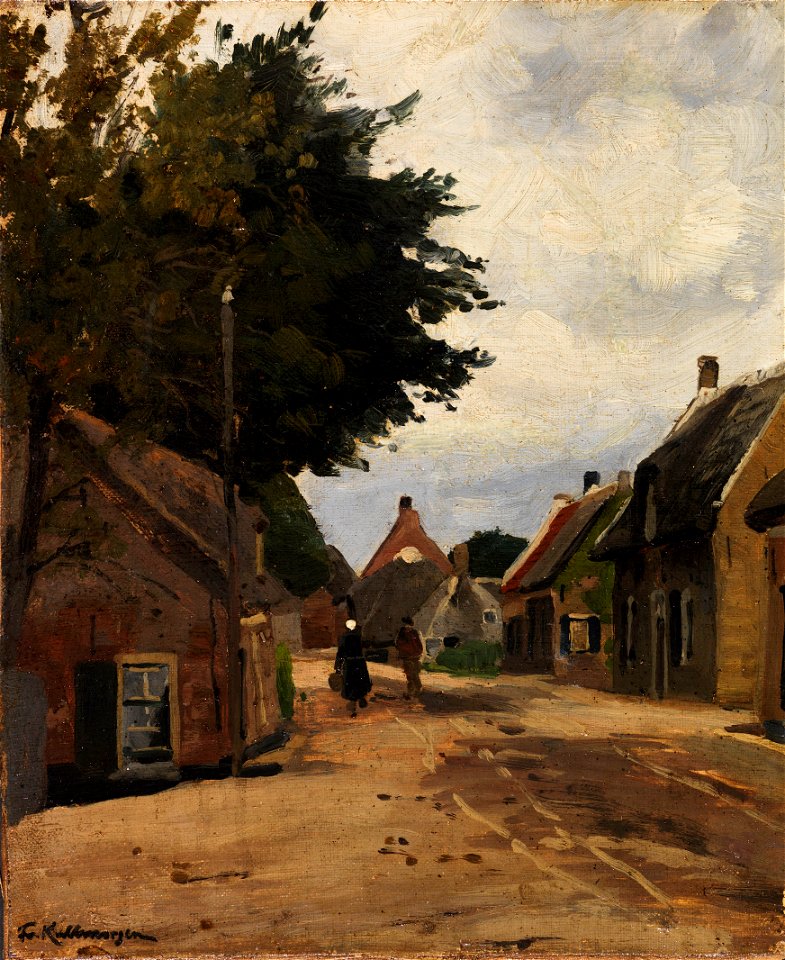 Friedrich Kallmorgen Sommerliche Dorfstraße