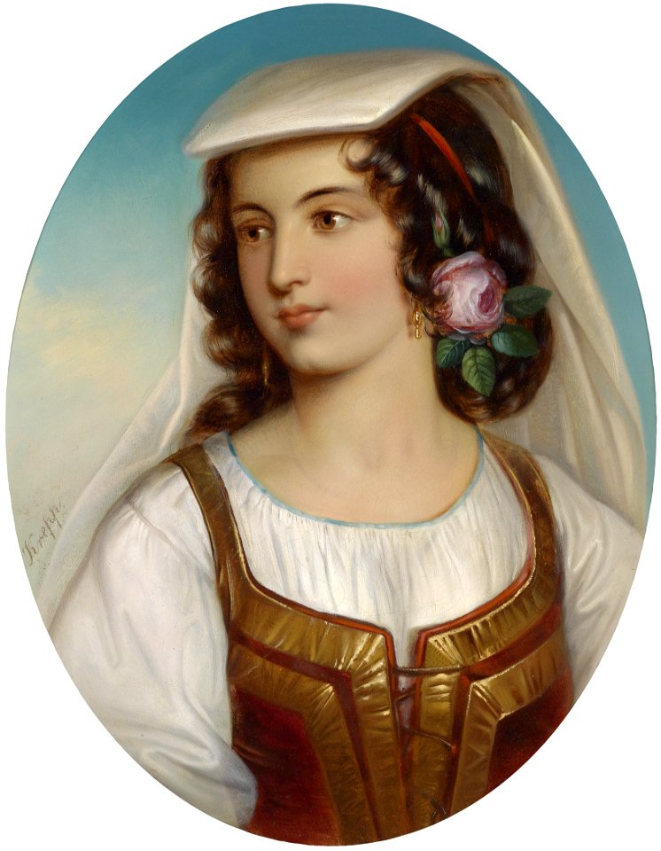Friedrich Krepp Mädchen in süditalieniescher Tracht