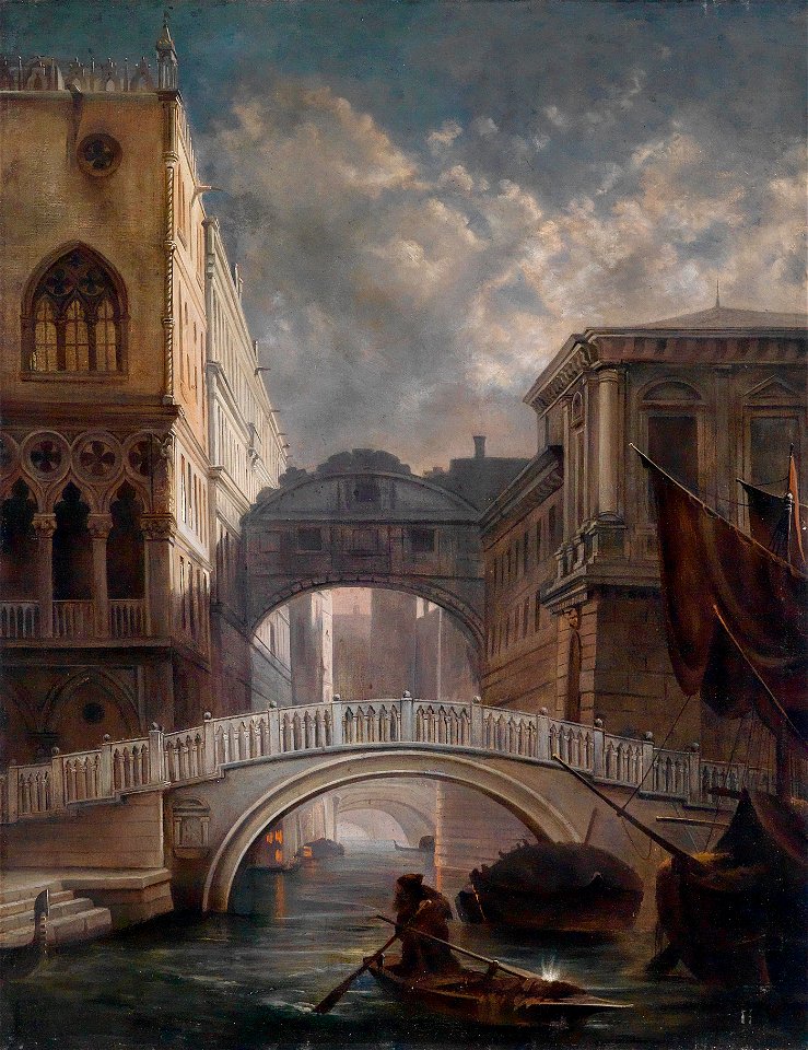 Friedrich Nerly (circle) Seufzerbrücke