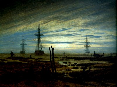 Caspar David Friedrich - Schiffe auf Reede (ca.1816-17)