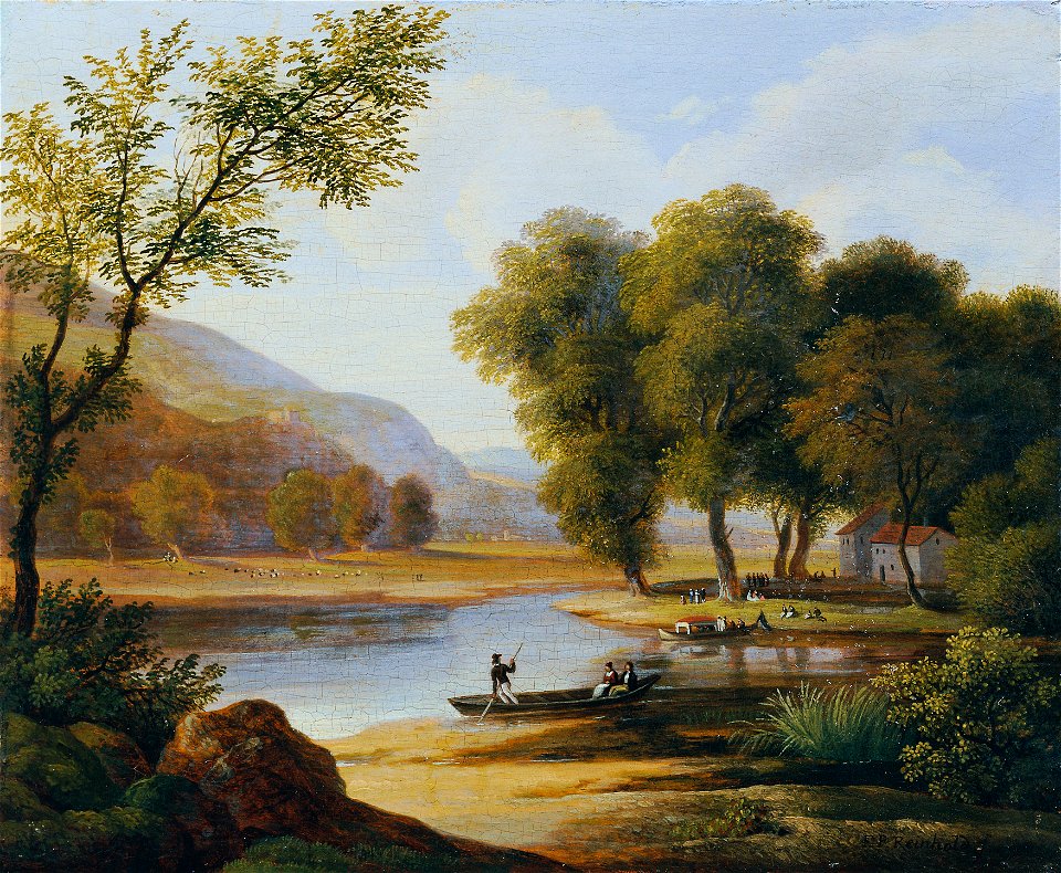 Friedrich Philipp Reinhold - Kahnfahrer in Landschaft - 5470 - Österreichische Galerie Belvedere