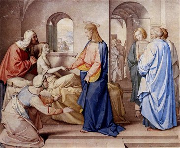 Friedrich Overbeck - Christ Resurrects the Daughter of Jairus - WGA16795