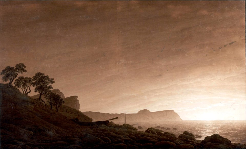 Caspar David Friedrich - Blick auf Arkona mit aufgehendem Mond