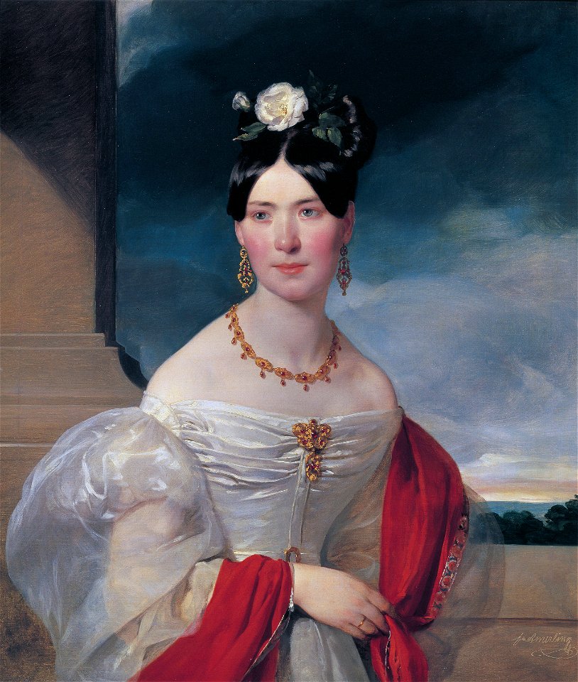 Friedrich von Amerling - Marie Freiin Vesque von Püttlingen - 5876 - Österreichische Galerie BelvedereFXD