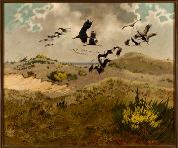 Friedrich Lissmann - Arrival of cranes - 186464 - National Museum in Warsaw