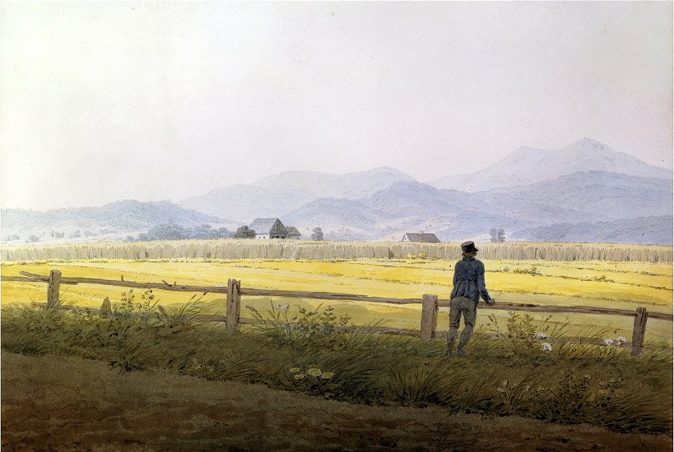 Caspar David Friedrich - Blick auf den Schmiedebergerkamm