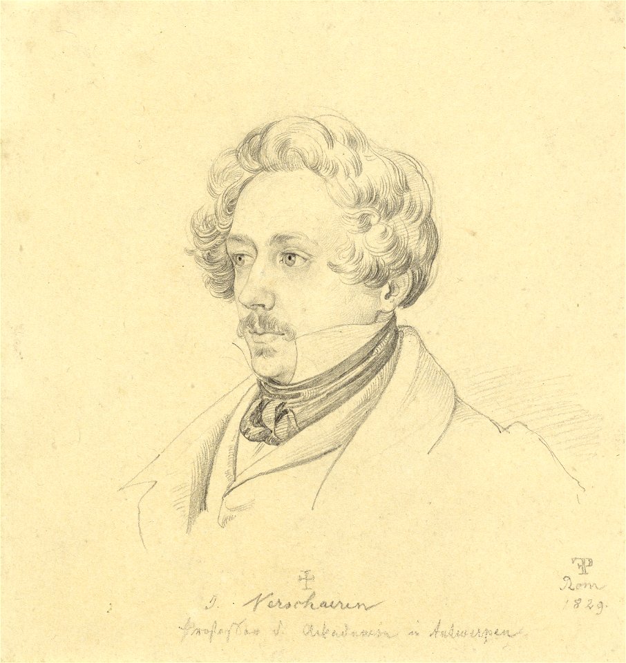 Friedrich Preller - Portrait of the Painter Jan Antoon Verschaeren