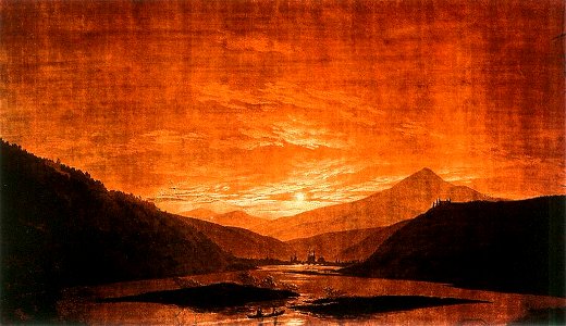 Mountainous River Landscape (Night Version)
