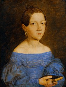 Friedrich Wasmann - Brustbild eines jungen Mädchens in blauem Kleid - 4464 - Österreichische Galerie Belvedere