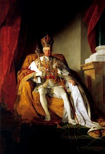 Friedrich von Amerling - Emperor Franz I of Austria in his Coronation Robes - WGA00263