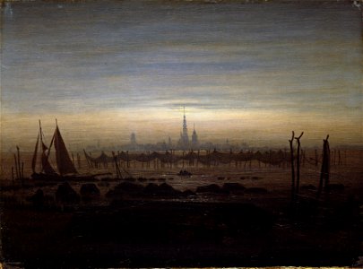 Caspar David Friedrich - Greifswald in Moonlight - Google Art Project