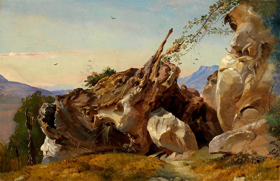 Friedrich Nerly - Landschaft bei Olevano - 2827 - Staatliche Kunsthalle Karlsruhe