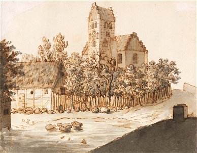 Caspar David Friedrich Kirche von Lyngby c1795-1797