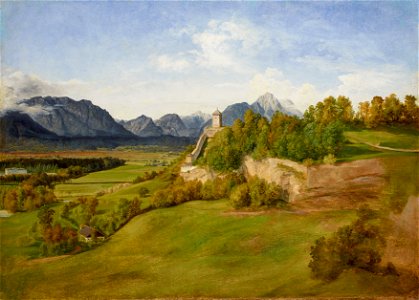 Friedrich Loos - Der Mönchsberg in Salzburg mit dem Josefsturm - 3284 - Österreichische Galerie Belvedere