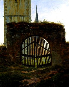 Caspar David Friedrich - The Cemetery Gate (The Churchyard) - WGA8276