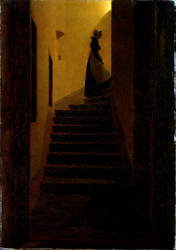 Caspar David Friedrich - Frau auf der Treppe