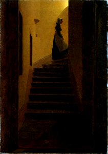 Caspar David Friedrich - Frau auf der Treppe