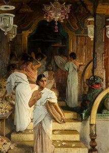 Friedrich Woldemar Vor einem indischen Tempel