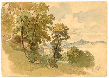 Friedrich Presser dÄ Flußlandschaft bei Salzburg