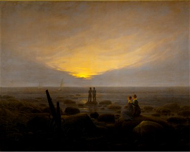 Caspar David Friedrich - Mondaufgang über dem Meer