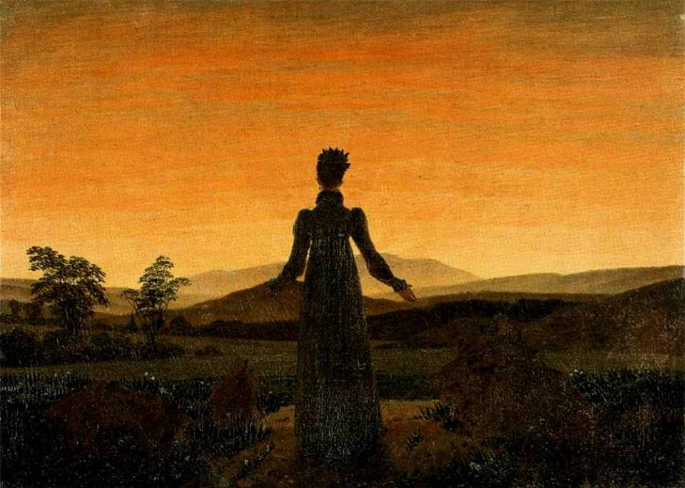 Caspar David Friedrich - Woman before the Rising Sun (Woman before the Setting Sun) - WGA08253