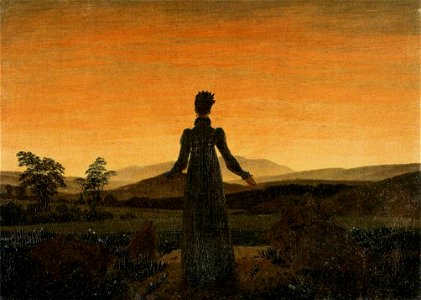 Caspar David Friedrich - Woman before the Rising Sun (Woman before the Setting Sun) - WGA08253