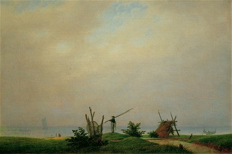 Caspar David Friedrich - Meeresstrand mit Fischer (ca.1807)