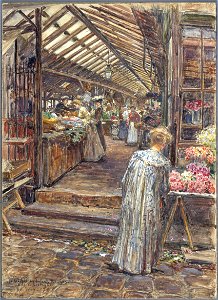 Frédéric Houbron - Le Marché des Enfants-Rouges, rue de Bretagne - P926 - Musée Carnavalet