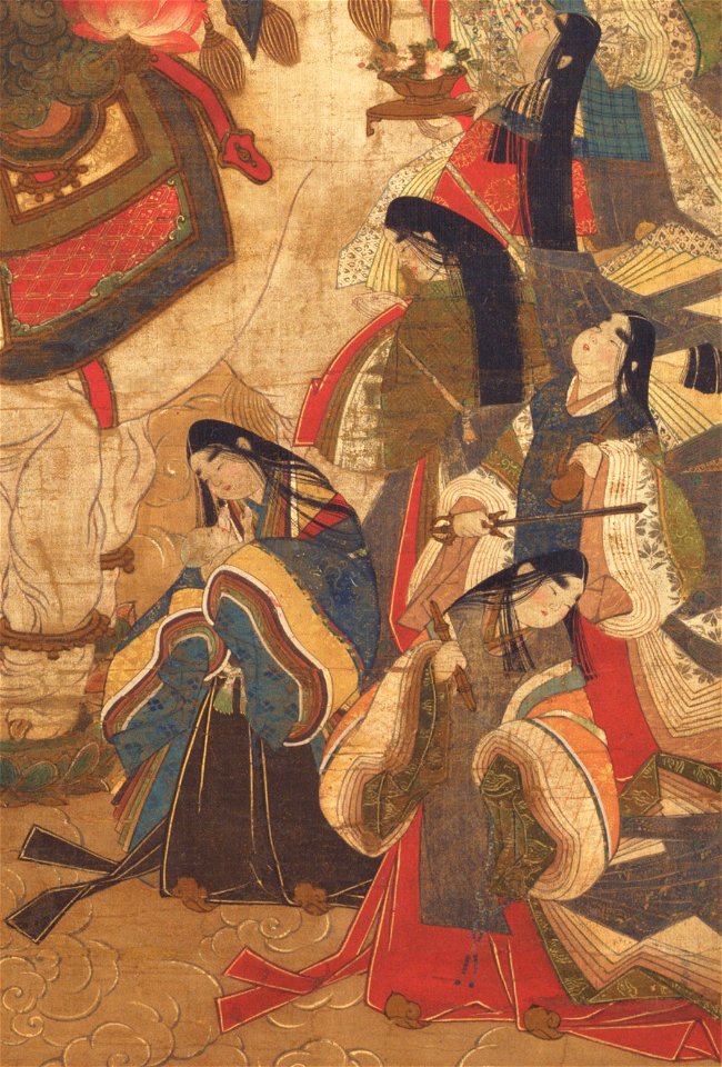 Fugen Ten Rasetsunyo (Nara National Museum) (cropped to five Rasetsunyo figures at bottom right)