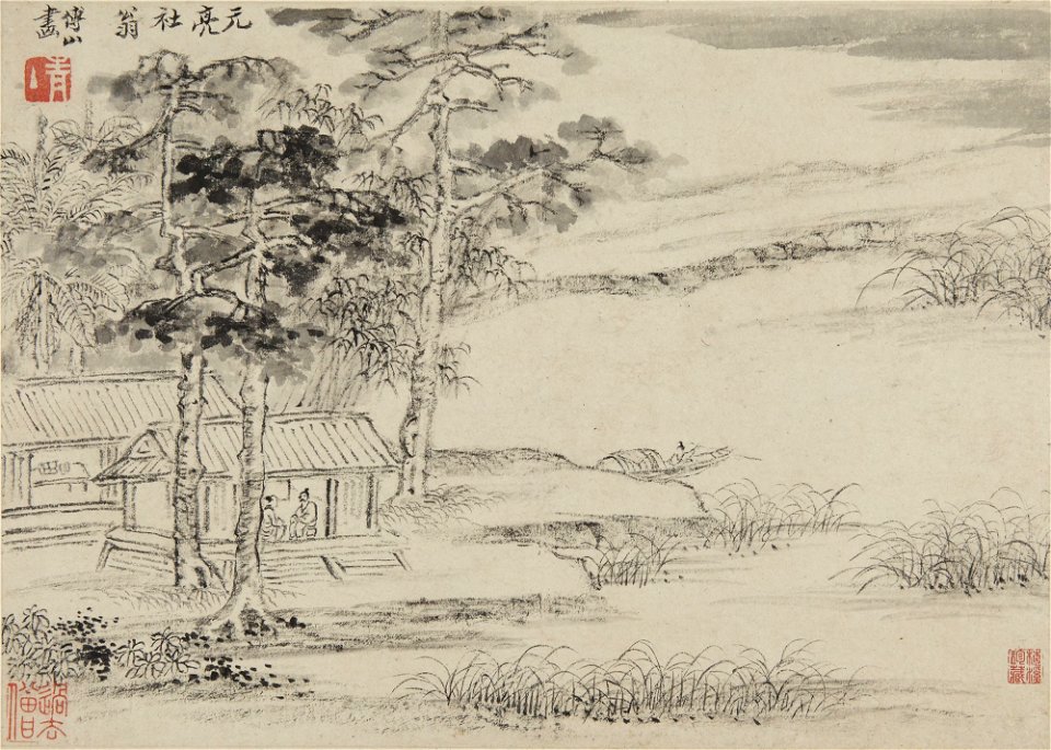 Fu Shan 傅山 - House on a Shore - y1962-109 - Princeton University Art Museum