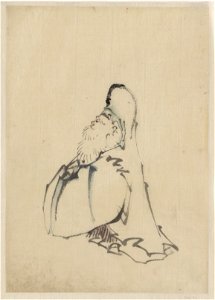 Fukurokuju, the god of wisdom, wealth, long life, and happiness, one of the seven lucky gods, standing, facing left LCCN2002700070