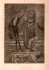 Félicien Rops - La v s - eau forte originale